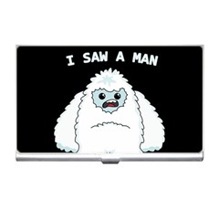 Yeti - I Saw A Man Business Card Holders by Valentinaart