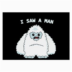 Yeti - I Saw A Man Large Glasses Cloth (2-side) by Valentinaart