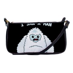 Yeti - I Saw A Man Shoulder Clutch Bags by Valentinaart