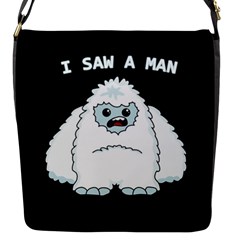 Yeti - I Saw A Man Flap Messenger Bag (s) by Valentinaart