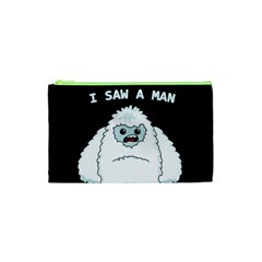 Yeti - I Saw A Man Cosmetic Bag (xs) by Valentinaart