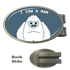 Yeti - I Saw A Man Money Clips (oval)  by Valentinaart