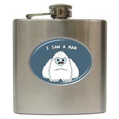 Yeti - I Saw A Man Hip Flask (6 Oz) by Valentinaart