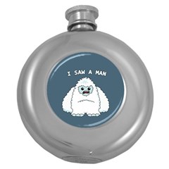 Yeti - I Saw A Man Round Hip Flask (5 Oz) by Valentinaart