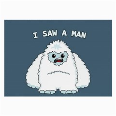 Yeti - I Saw A Man Large Glasses Cloth (2-side) by Valentinaart