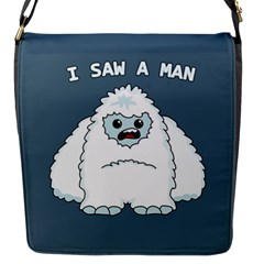 Yeti - I Saw A Man Flap Messenger Bag (s) by Valentinaart