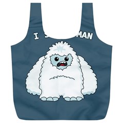 Yeti - I Saw A Man Full Print Recycle Bags (l)  by Valentinaart