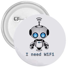 Cute Robot 3  Buttons by Valentinaart