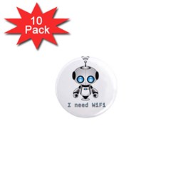 Cute Robot 1  Mini Magnet (10 Pack)  by Valentinaart