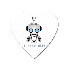 Cute Robot Heart Magnet by Valentinaart