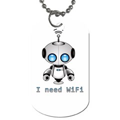 Cute Robot Dog Tag (two Sides) by Valentinaart