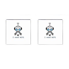 Cute Robot Cufflinks (square) by Valentinaart