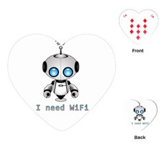 Cute Robot Playing Cards (heart)  by Valentinaart