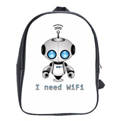 Cute Robot School Bag (large) by Valentinaart