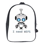 Cute Robot School Bag (Large) Front