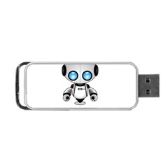 Cute Robot Portable Usb Flash (two Sides) by Valentinaart