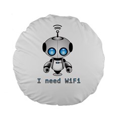 Cute Robot Standard 15  Premium Flano Round Cushions