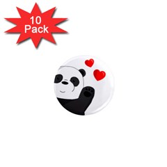 Cute Panda 1  Mini Magnet (10 Pack)  by Valentinaart