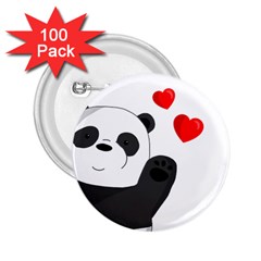 Cute Panda 2 25  Buttons (100 Pack)  by Valentinaart