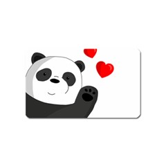 Cute Panda Magnet (name Card) by Valentinaart