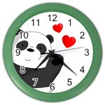 Cute panda Color Wall Clocks Front