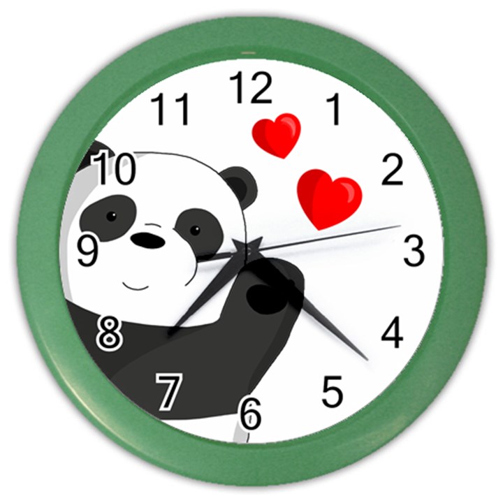 Cute panda Color Wall Clocks