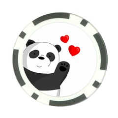 Cute Panda Poker Chip Card Guard by Valentinaart