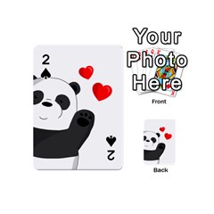 Cute Panda Playing Cards 54 (mini)  by Valentinaart