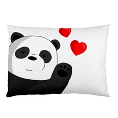 Cute Panda Pillow Case (two Sides) by Valentinaart