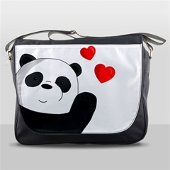 Cute Panda Messenger Bags by Valentinaart