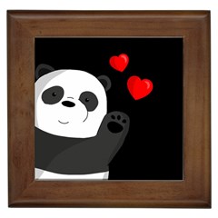 Cute Panda Framed Tiles by Valentinaart