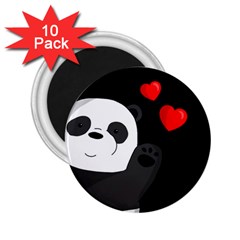 Cute Panda 2 25  Magnets (10 Pack)  by Valentinaart