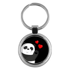 Cute Panda Key Chains (round)  by Valentinaart