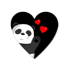 Cute Panda Heart Magnet by Valentinaart