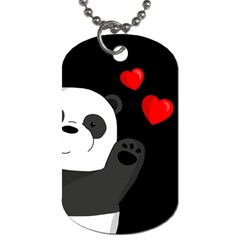 Cute Panda Dog Tag (two Sides) by Valentinaart