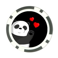 Cute Panda Poker Chip Card Guard by Valentinaart