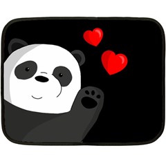 Cute Panda Fleece Blanket (mini) by Valentinaart