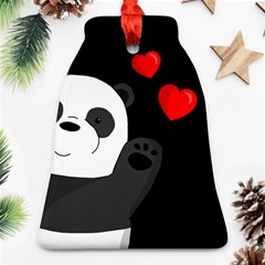 Cute Panda Bell Ornament (two Sides) by Valentinaart