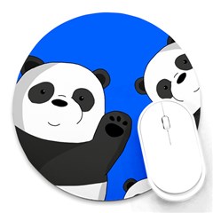 Cute Pandas Round Mousepads by Valentinaart