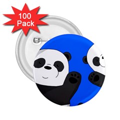 Cute Pandas 2 25  Buttons (100 Pack)  by Valentinaart