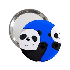 Cute Pandas 2 25  Handbag Mirrors by Valentinaart