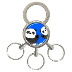 Cute Pandas 3-ring Key Chains by Valentinaart