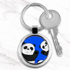 Cute Pandas Key Chains (round)  by Valentinaart