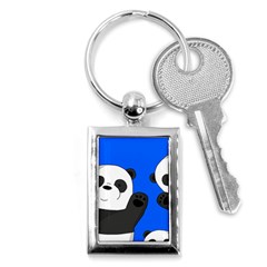 Cute Pandas Key Chains (rectangle)  by Valentinaart