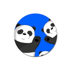 Cute Pandas Magnet 3  (round) by Valentinaart