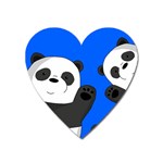 Cute pandas Heart Magnet Front