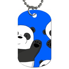 Cute Pandas Dog Tag (one Side) by Valentinaart