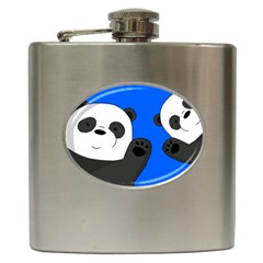 Cute Pandas Hip Flask (6 Oz) by Valentinaart