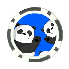 Cute Pandas Poker Chip Card Guard by Valentinaart