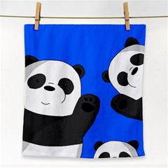 Cute Pandas Face Towel by Valentinaart